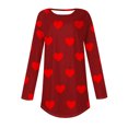 thumbnail image 3 of Aofany Womens Plus Size Tops Clearance, Women Valentine's Day Print Long Sleeve T-shirt Novelty Graphic Tops, 3 of 4