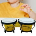 thumbnail image 6 of MERIGLARE Bongo Drum Set 6 inch and 7 inch Educational Percussion Instruments African Drum Music Instruments for Gifts Beginners Adults Yellow, 6 of 8