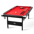 thumbnail image 1 of VEVOR Table de Billard, Table de Piscine 7 Pi, Table Portable Pliable Gain de Place, Ensemble de Table de Billard Comprend des Balles, des Queues,, 1 of 9