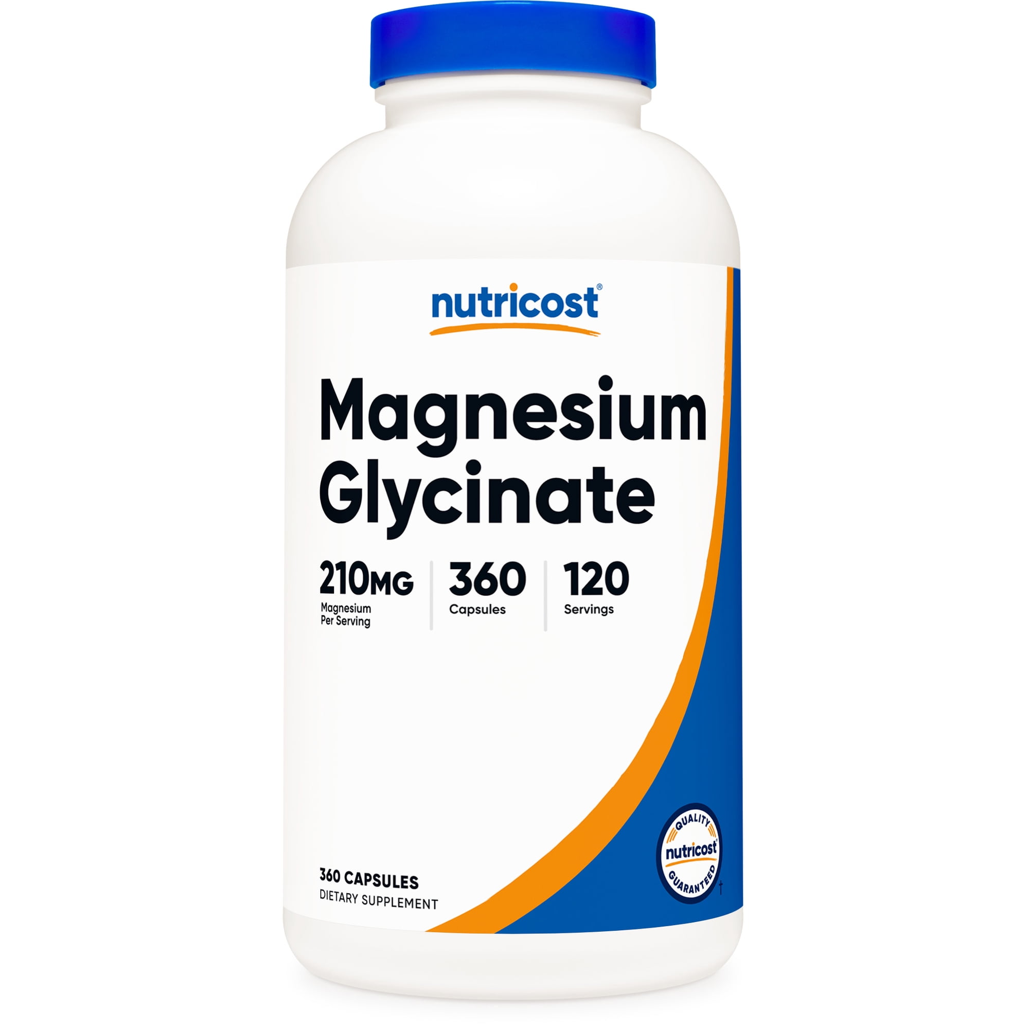 Nutricost Magnesium Glycinate Capsules (360 Capsules, 210 mg Magnesium Glycinate Per Serving) - Magnesium Glycinate Supplement for Gentle Absorption