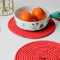 thumbnail image 4 of Woven Round Placemats Thermal Insulation Durables Table Insulation Coasterss Coasterss 3pcs, 4 of 6