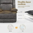 thumbnail image 2 of ODUMDUM Recliner Chair for Adults, Oversized Manual Pull Tab Reclining Chair, 2-Tier Cushions, Minimalist Style Single Sofa for Living Room, RV, Gray, 2 of 7