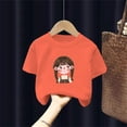 thumbnail image 5 of BXSRUTA Girls Short Sleeve Cotton T-Shirt Bunny Rabbit Print Round Neck Casual Tee for Summer Daily Wear, 5 of 7