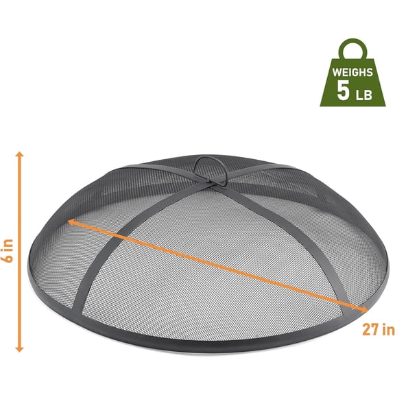 Fire Pit Spark Screens, 27" Diameter, Steel