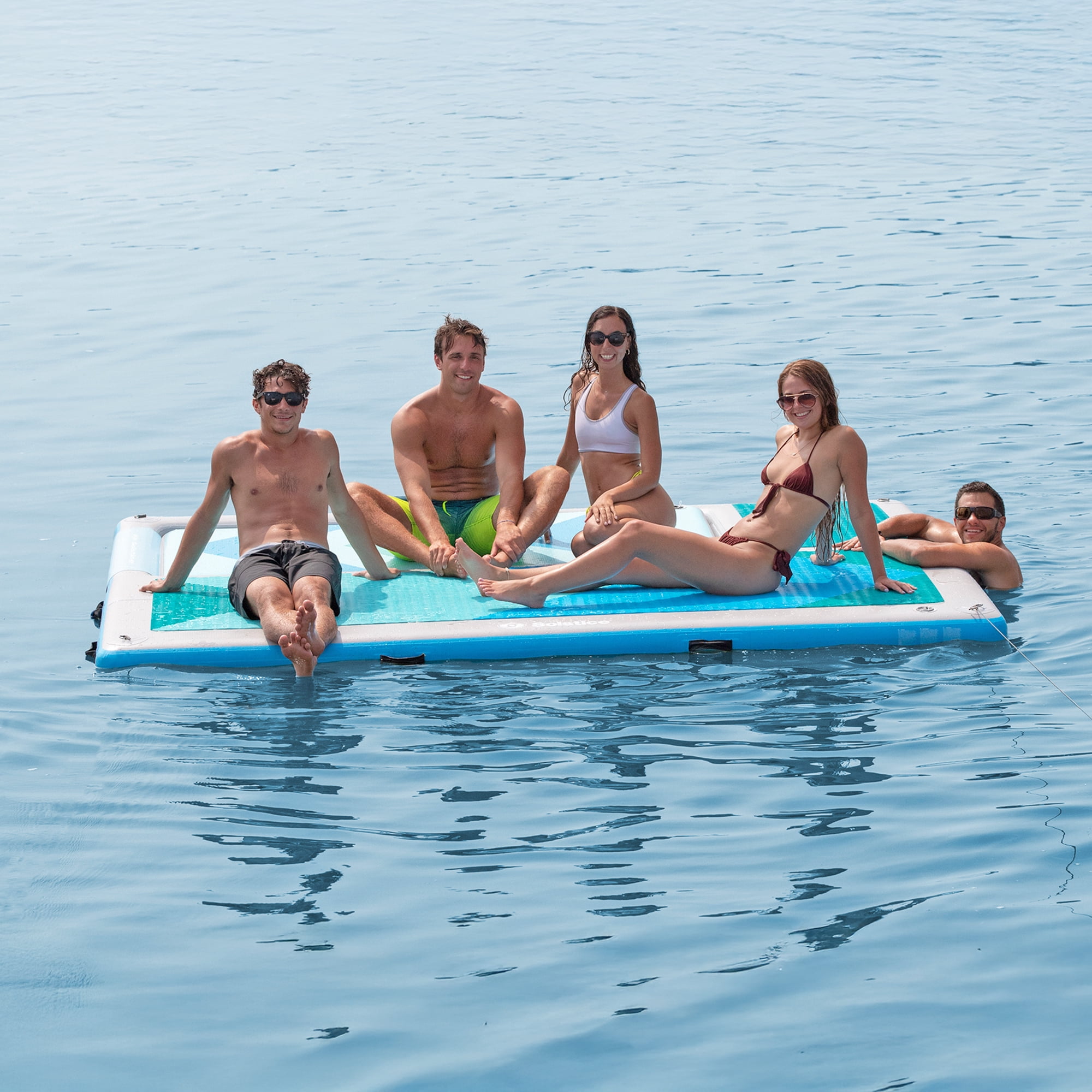 Solstice 10' x 8' Inflatable Convertible Floating Slide Dock w/Pump and Bag