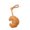 Orange, variant on Leather Croissant Shaped Keychain for Backpack Pendant, Lightweight and Durable, Unique Design for Fashionable Individuals, Portable Accessory, Beige