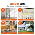 thumbnail image 6 of BENTISM 2' x 5.6' Grid Wall Panels Tower, 2 Packs Wire Gridwall Display Racks with T-Base Floorstanding, Double Side Gridwall Panels for Art Craft Shows, Retail Display with Extra Clips and Hooks, 6 of 9