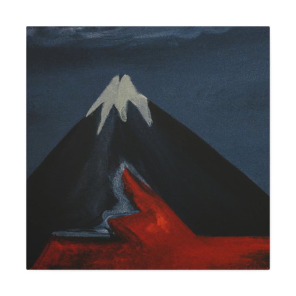 Volcano on Monochrome - Canvas