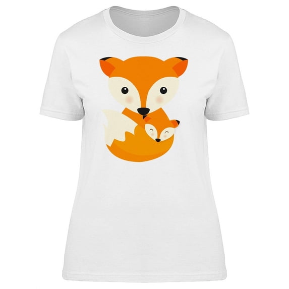 Mother's Day Foxes Mom And Baby Tee Women's -Image by Shutterstock