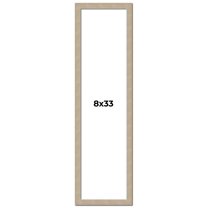 8x33 Frame Grey Solid Wood Picture Frame Width 1 Inches | Interior Frame Depth 0.5 Inches |