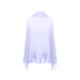 thumbnail image 5 of PBFRDSJ Women's Y2K Open Front Cardigan Textured Lettuce Trim Long Sleeve Loose Streetwear Chiffon Cover Up, 5 of 7