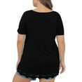 thumbnail image 6 of Cueply Plus Size Tops for Women Summer Casual Womens Short Sleeve Crew Neck Lace Shirts Tunic Blouses, 6 of 6