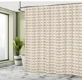 thumbnail image 5 of Ambesonne Abstract Geometry Shower Curtain, Ethnic Grunge, 69"Wx70"L, Ivory Rose, 5 of 5