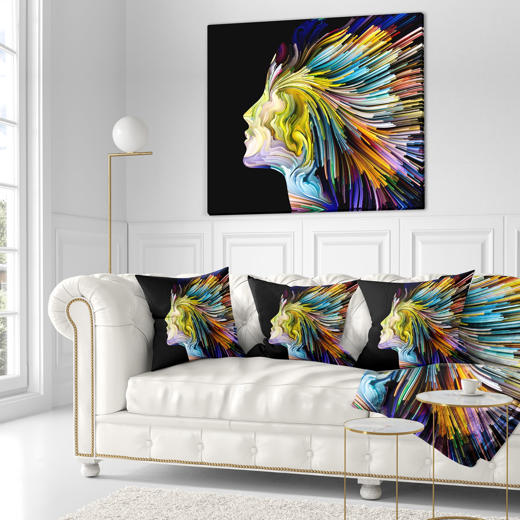 Designart Endless Imagination - Abstract Throw Pillow - 18x18