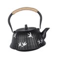 thumbnail image 3 of WeiLaiKeQi Cast Iron Teapot 1.2L Handle Chinese Tea Pot for Camping Tea House Household Vertical lines, 3 of 9