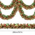 thumbnail image 3 of Boovnll Christmas Garland, 6.5FT Realistic Artificial Tinsel Garlands Christmas Garlands Decorations for Holiday Mantel, Table, Staircase, Fireplace, Indoor Outdoor Party Decor, Garland, 3 of 6