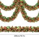 thumbnail image 3 of Guirnalda navideña de ratán con detalles metálicos | Corona colgante brillante para árbol, barandilla de escalera o pasamanos, 3 of 6