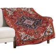 thumbnail image 2 of Bohemian Blanket Vintage Throw Blanket for Couch Bohemian style Enlarged Blanket,50”x40”Blue Oriental Medallion Sherpa Blanket Boho multiple sizes, 2 of 6