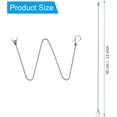 thumbnail image 4 of 3 Pack Stainless Steel Universal Toilet Flapper Chain Replacement Kit 12 Inch Hook Ring Hardware, 4 of 7