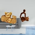 thumbnail image 2 of Figura de animal, estatua abstracta de pensador, estatua de resina para escritorio, decoración artística para estantería, oficina, sala de estar, dorm, 2 of 8