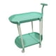 thumbnail image 4 of Carrito de servicio Sofá Mesa auxiliar Mango ergonómico Regalos versátiles Decoración Doble abierto Verde, 4 of 9