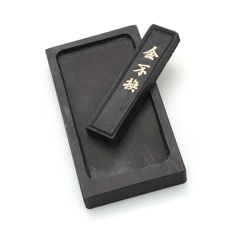 PH PandaHall Ink Stone & Ink Stick, Chinese Calligraphy Inkstone with Cover  Traditional Chinese Ink Sticks Natural Ink Stone for Calligraphy Practice