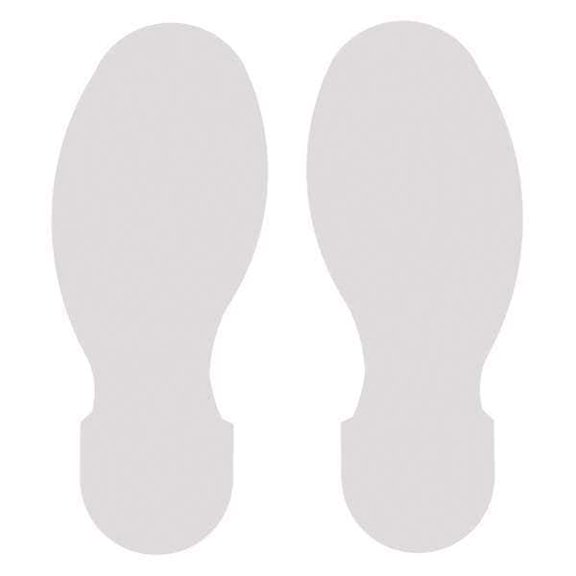 Brady Floor Tape,White,3.5 inx10 in,Foot,PK10 104411