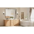 thumbnail image 4 of Keonjinn Brushed Nickel Bathroom Mirror 24 x 36 inch Rectangular Wall-Mounted Mirror for Vanity, Matte Metal Frame Modern Mirror, 4 of 5