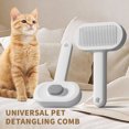thumbnail image 2 of Pet Dog Grooming Comb Shedding Brush Gentle Hair Removal Tool with Soft Bristles Self Cleaning Puppy Bathing Massage Accessory Comfortable Grip Indoor Outdoor Use, 2 of 6
