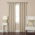 thumbnail image 3 of Best Home Fashion, Inc. Shimmery Basketweave Solid Blackout Grommet Curtain Panels (Set of 2), 3 of 4