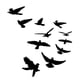 thumbnail image 3 of Etiqueta de la pared del espejo con forma de pájaro, calcomanías de pared DIY para decoración del dormitorio de la sala de estar, negro, 3 of 5
