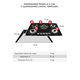 thumbnail image 5 of Combo DISA HOME Parrilla a Gas 5 Quemadores Cristal Templado, Campana Extractora de Pared Negro Mate Disa Home 40-11-0-012, 5 of 8
