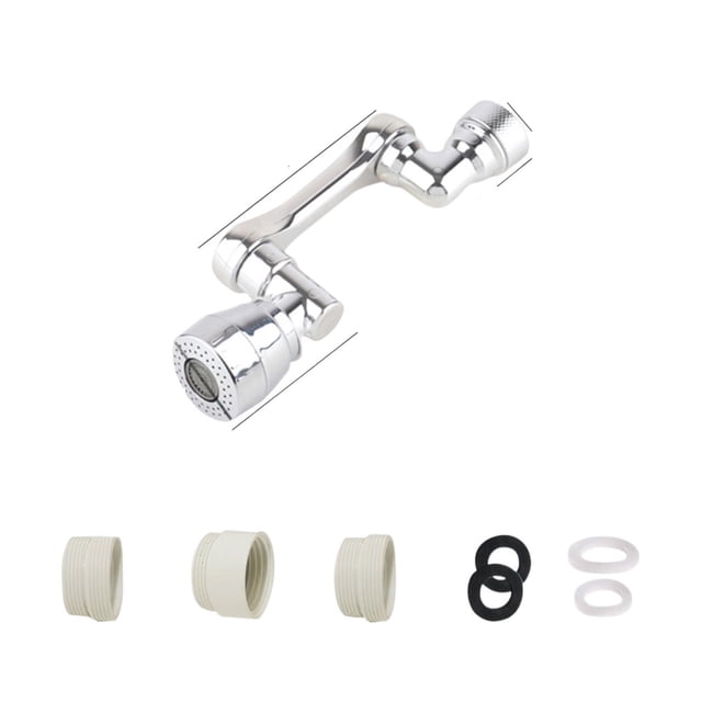 Universal 1080 Degree Rotatable Faucet Aerator Extender Plastic Splash Filter Faucets Bubbler Nozzle Robotic Arm 2 Modes Faucet ,Easy to Install