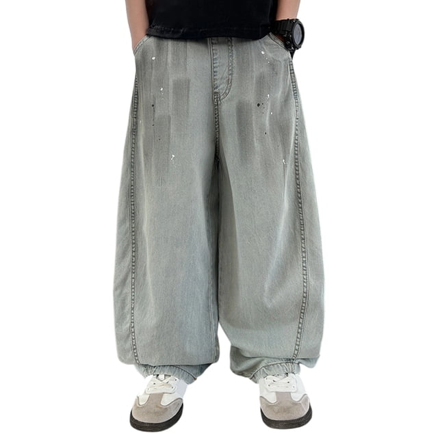 Pantalon d'Été pour Garçons Léger, Respirant, Jeans Résistants pour Enfants, Tenue Décontractée de Tous les Jours, Pantalon Confortable pour Garçons, Legging Court, la Robe, Taille 8, Ski, Grand, Bleu, 13-14 Ans