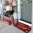 thumbnail image 5 of Christmas Door Mat Outdoor for Front Door Decorations , Merry and Bright Red Buffalo Plaid Doormat,Winter Christmas Holiday Welcome Floor Mat Rug Entryway for Front Porch Farmhouse Decor, 30" x 17", 5 of 6