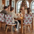 thumbnail image 5 of Christmas Chair Covers Set of 8 Christmas Truck Xmas Pine Tree Snowflakes Grey Red Chair Back Covers Stretch Removable Washable Slipcovers Protector for Dining Room Kitchen Party Decor, 5 of 5