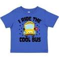 thumbnail image 3 of Inktastic I Ride the Cool Bus with Yellow Bus Boys or Girls Toddler T-Shirt, 3 of 5
