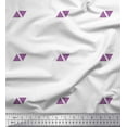 thumbnail image 1 of Soimoi Purple Heavy Satin Fabric Geometric Triangle & Jamdani Print Sewing Fabric Yard 54 Inch Wide, 1 of 1
