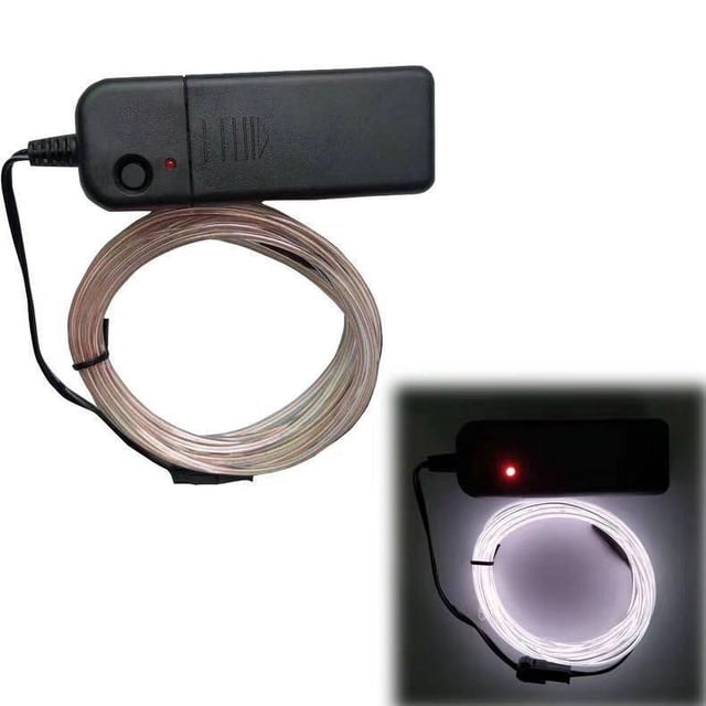 Caja de luces con línea de emisión de luz fría de 3 m y batería de 3 V con varios accesorios decorativos para presentaciones en el escenario