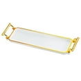 thumbnail image 4 of Bandeja para servir, organizador de baño rectangular con asas, bandeja para servir tazas de café, almacenamiento de joyas para hotel, salón de belleza blanca, 4 of 8