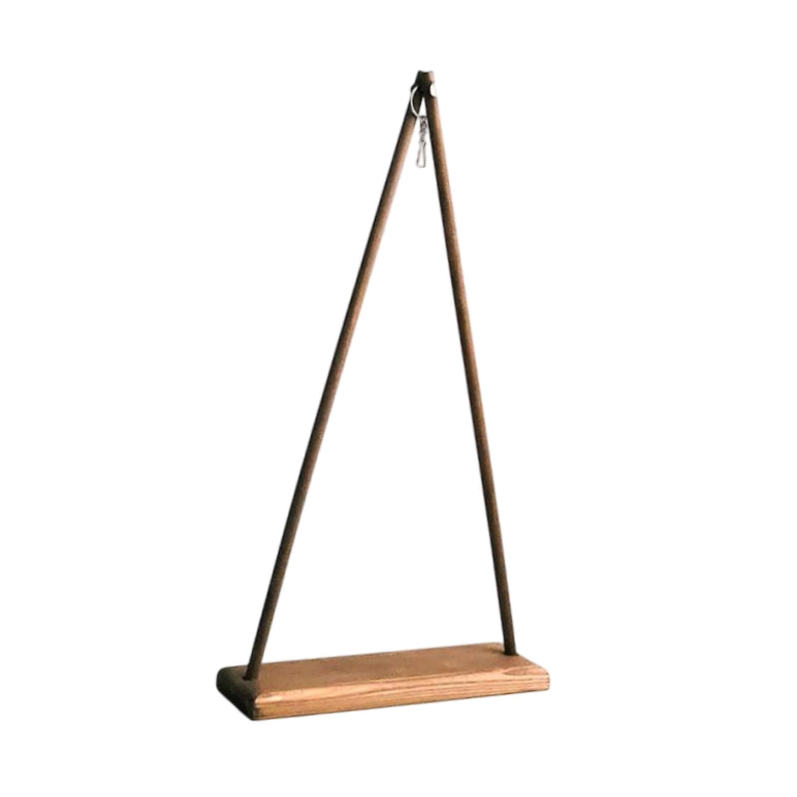 oshhni Wind Chime Stand 19.3 inch Solid Wood Display Rack for Light Tabletop Inside