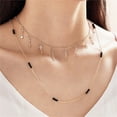 thumbnail image 3 of Collar Xihbxyly Cuentas de Arroz Mujer Estrella de Cinco Puntas Doble, 3 of 6