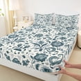 thumbnail image 3 of Manfei Traditional Flowers 4pcs Bed Sheets for Children Teens,Bohemian Floral King Sheets,Hippie Paisley Super Cozy Sheet Set,Microfiber Bedroom Decor, 3 of 7