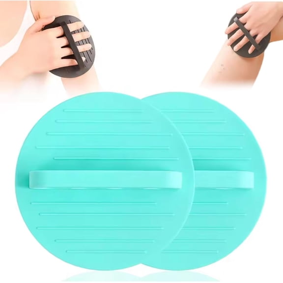 2 PCS Exfoliating Bath Brush, Soft Shower Scrubber,Deep Cleansing Shower and Bath Tool, Back & Body Exfoliator Brush for Men Women(Green)