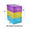 thumbnail image 5 of Limei 1 Pack Stackable Shoe Box Foldable Clear Plastic Sneaker Display Box, Shoe Storage Box with Front Entry and Sturdy Frame, Space Saving Shoe Container Bin, Purple, 5 of 7