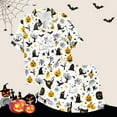 thumbnail image 6 of oqasdz Halloween Pajamas Women Ghost Pumpkin Printed Lapel Button Short Sleeve Shirts and Shorts Soft Nightwear Sleepwear, XL, 6 of 7