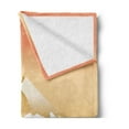 thumbnail image 2 of Mountain Soft Flannel Fleece Blanket, Graphical Interpretation of Landscape in Japan with Birds Flying High, Cozy Plush for Indoor and Outdoor Use, 50" x 70", Pale Camel Multicolor, by Ambesonne, 2 of 5