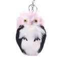 thumbnail image 2 of Naierhg Artificial Fur Fluffy Owl Pendant Keyring Keychain Car Bag Hang Decoration, 2 of 7