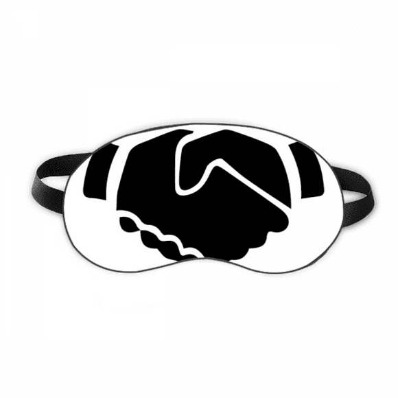 Shake Hands Gesture Outline Pattern Sleep Eye Shield Soft Night Blindfold Shade Cover