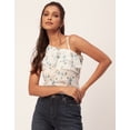 thumbnail image 2 of Moomaya Printed One Shoulder Ruffled Tops, Sleeveless Casual Summer Crop Top, 2 of 9